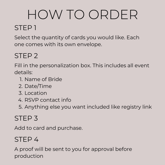 A Bride in a Tini Bit Bridal Shower Invite